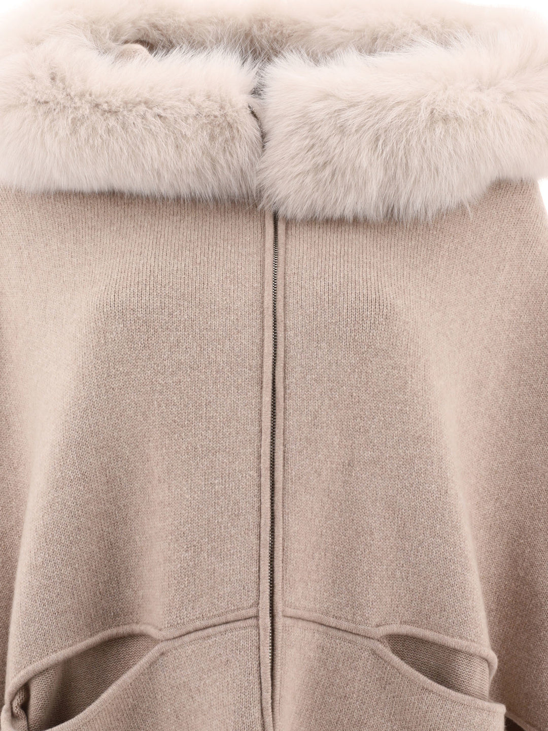 Wool And Cashmere Cape Coats Beige