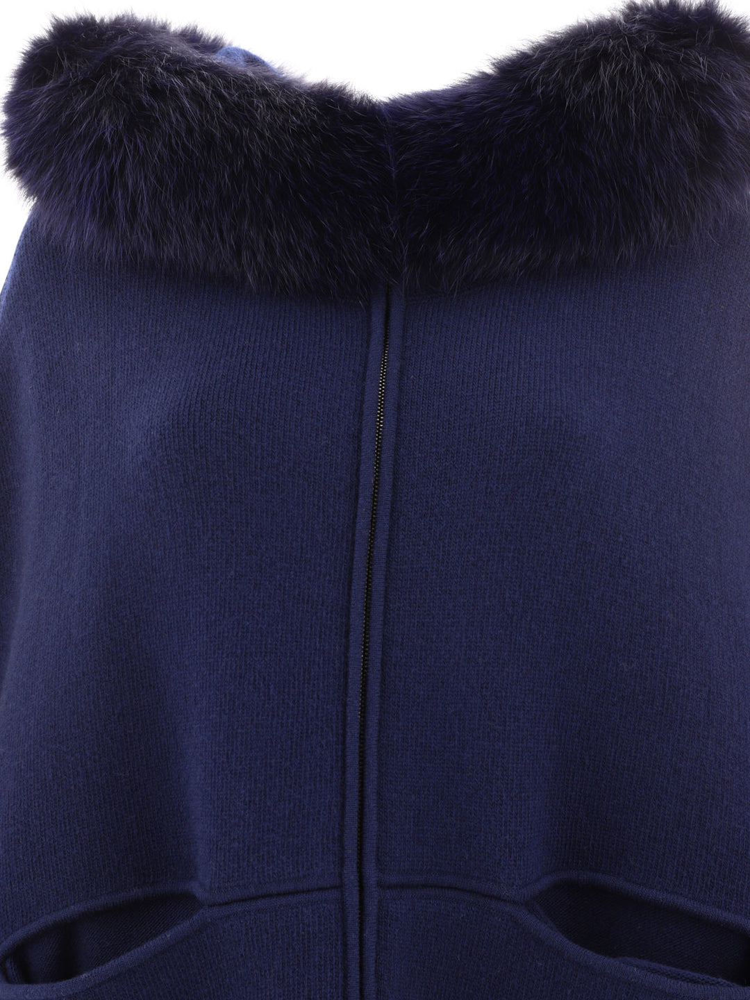 Wool And Cashmere Cape Coats Blue