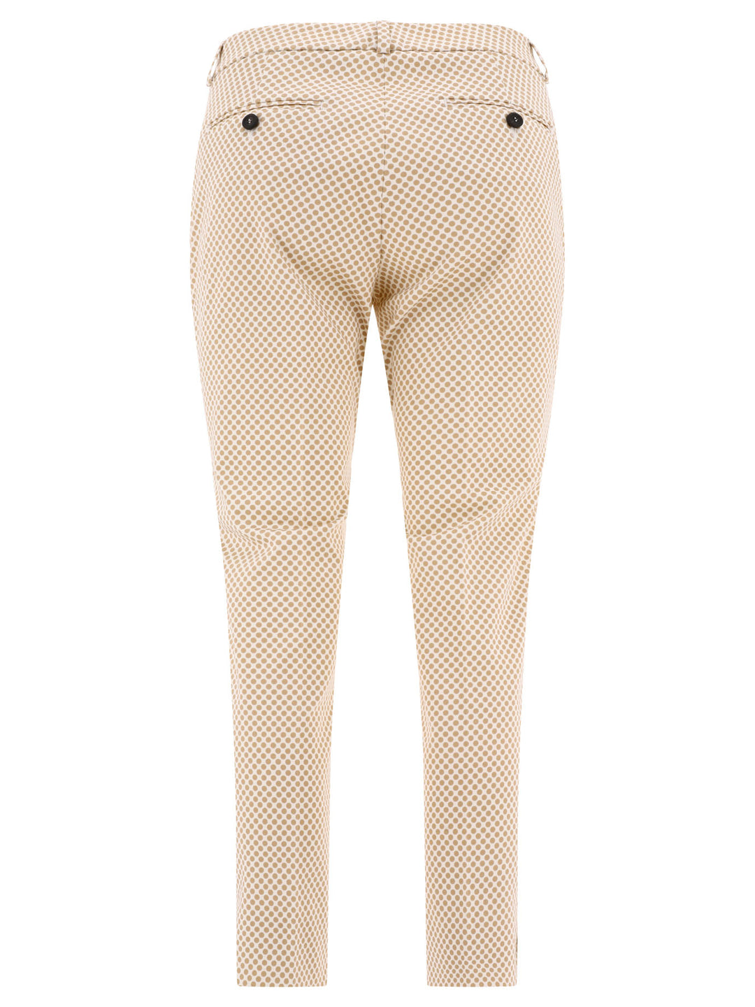 Cigarette Cropped Trousers Beige