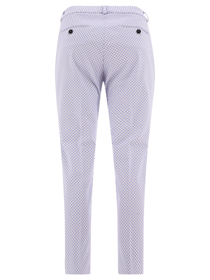 Cropped Cigarette Trousers Light Blue