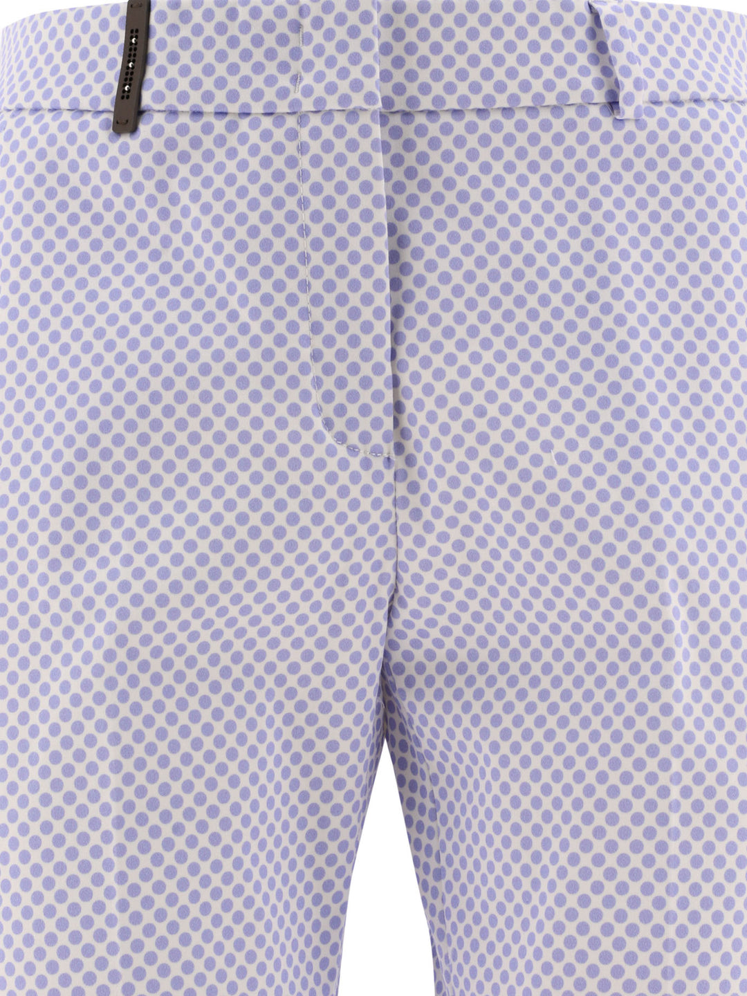 Cropped Cigarette Trousers Light Blue