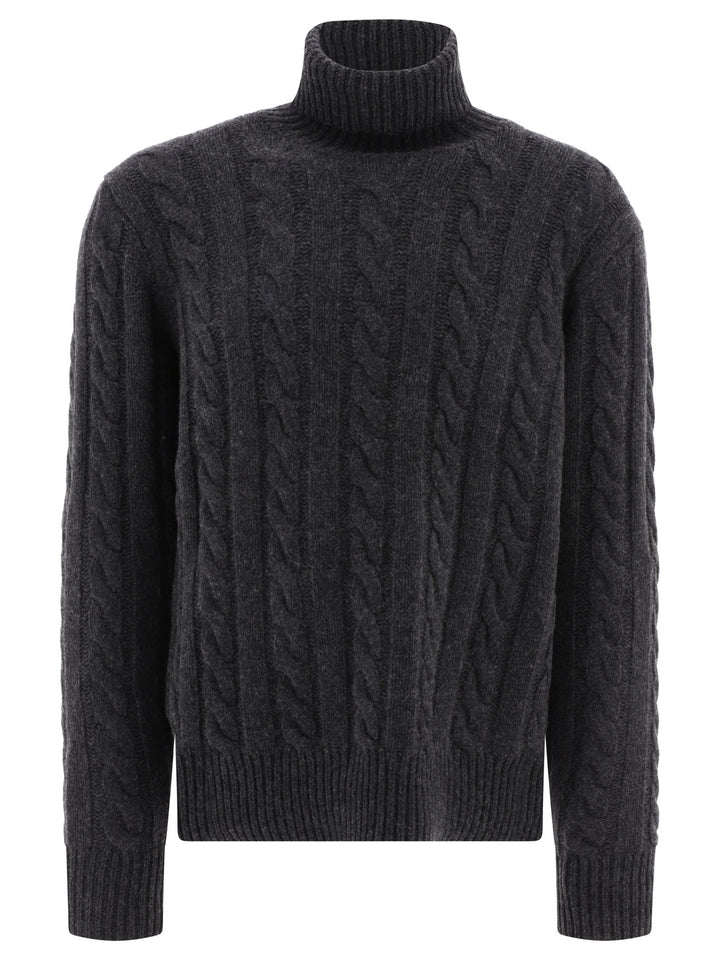 Cable-Knit Wool-Cashmere Jumper Knitwear Grey