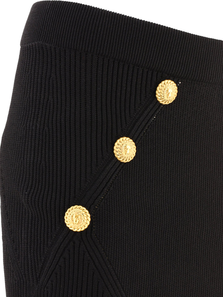 Knitted Skirt With Buttons Skirts Black