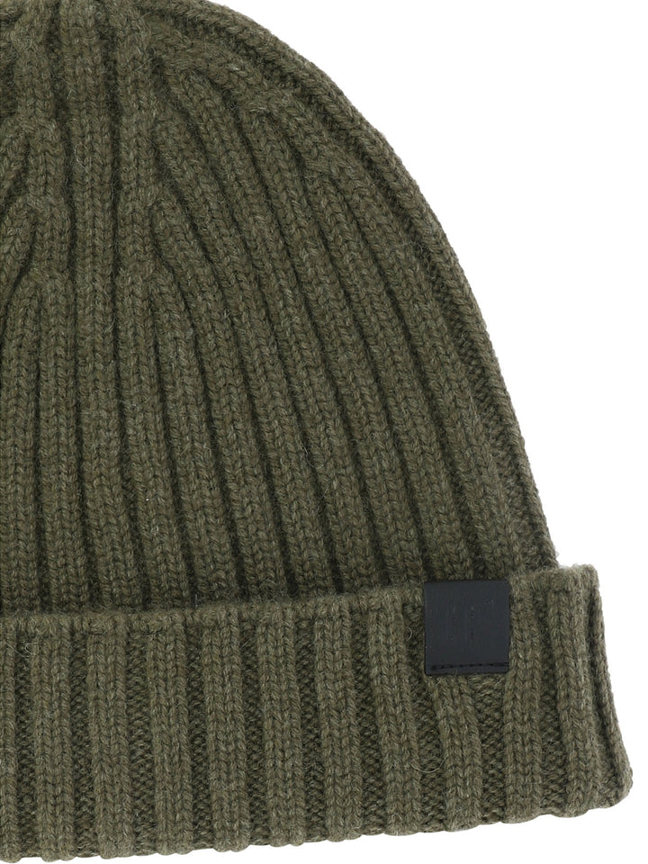 Ribbed Beanie Hats Green