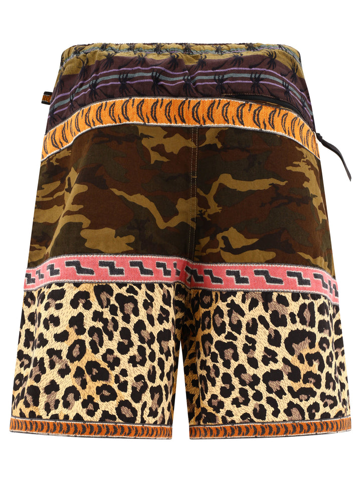 Camo Crazy Patchwork Short Brown