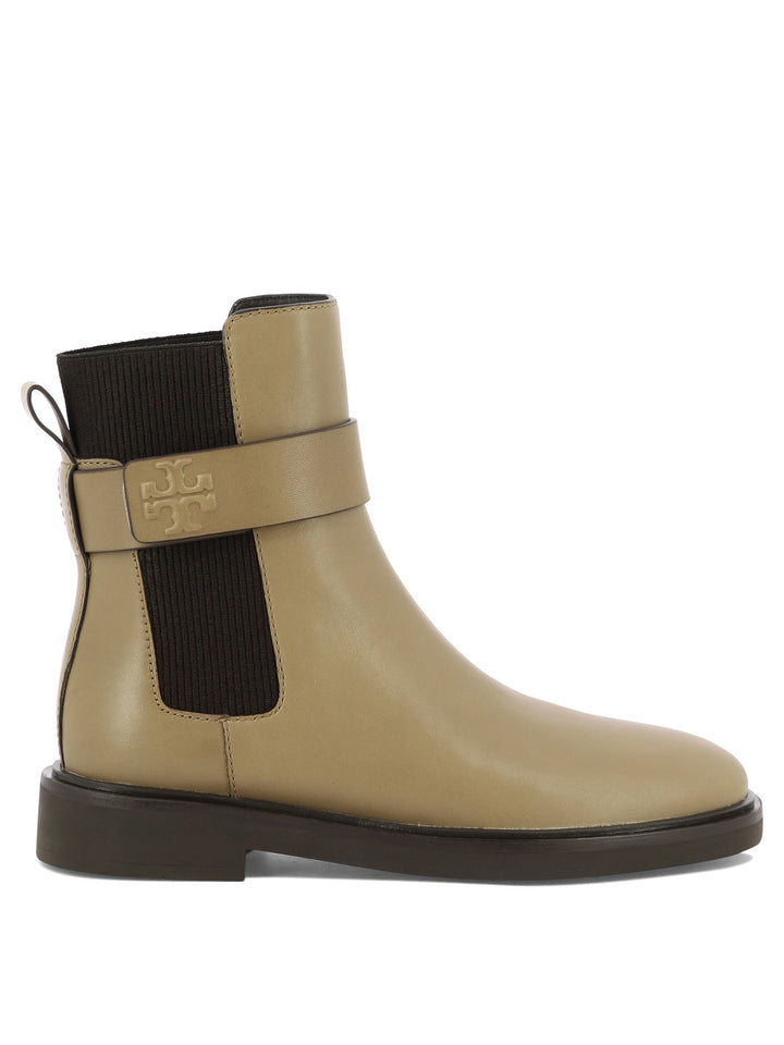 Double T Ankle Boots Beige