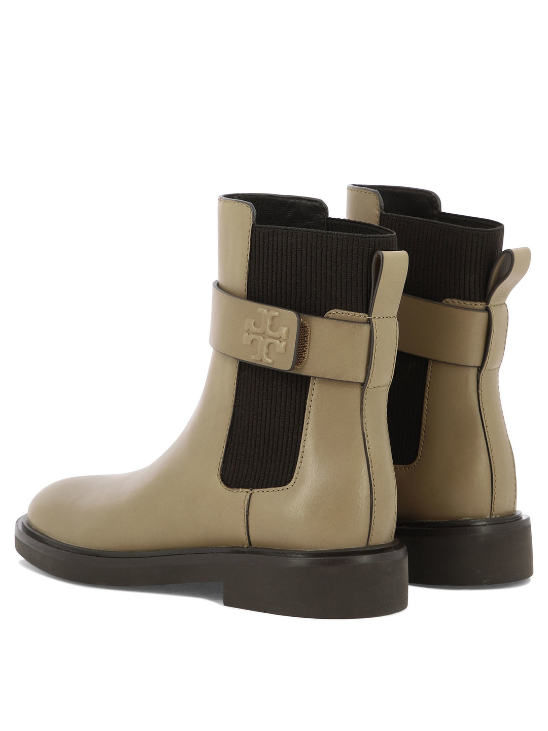 Double T Ankle Boots Beige