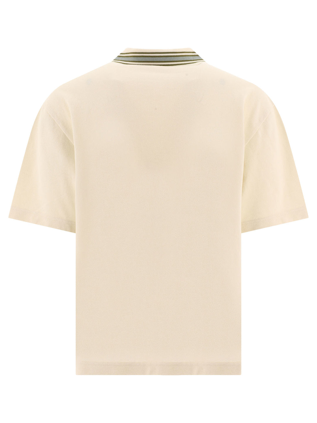 Zip Up Polo Shirts Beige