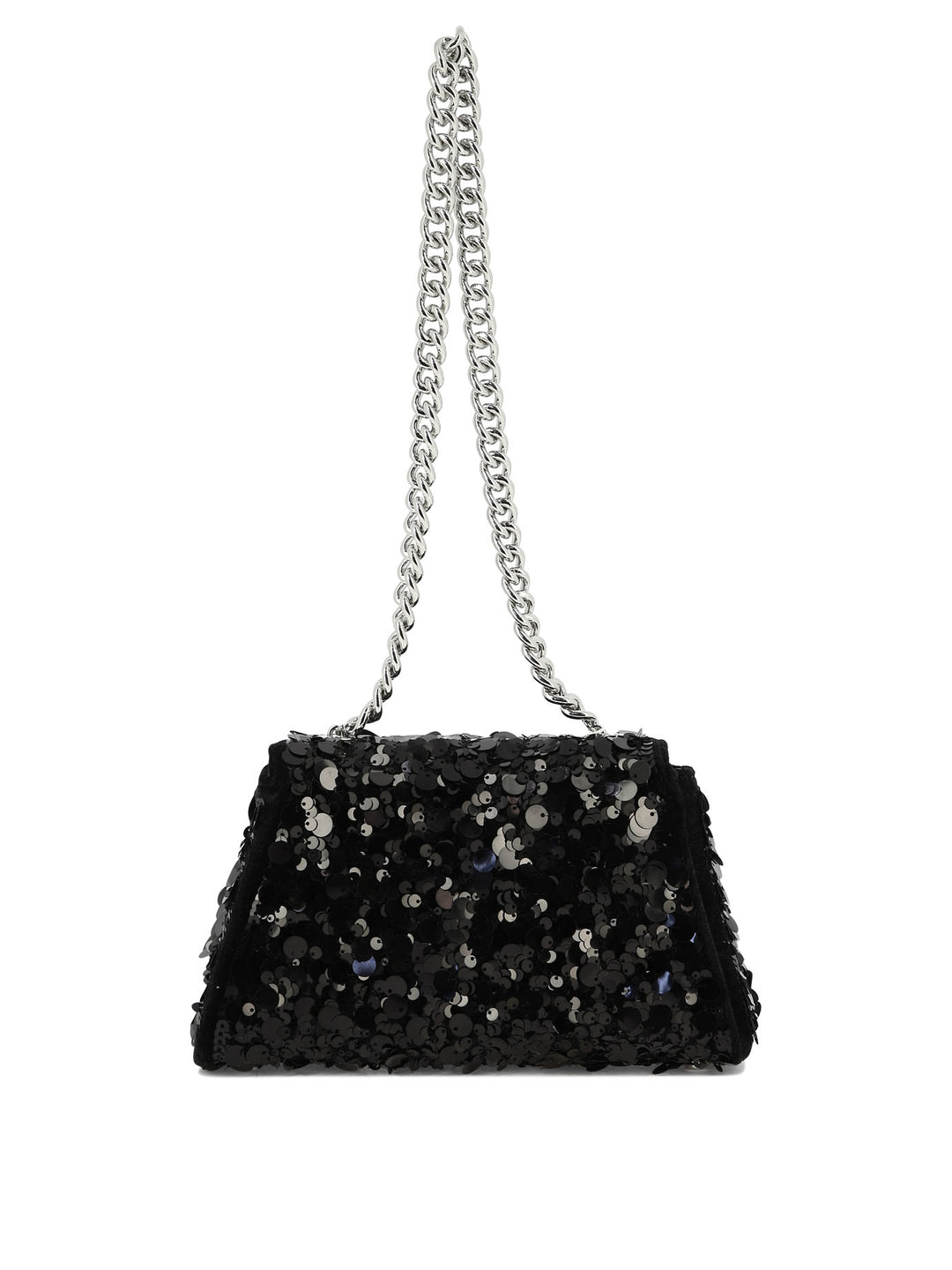 Sequin Bow Mini Shoulder Bags Black