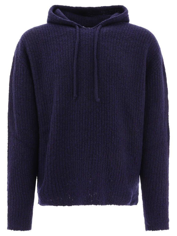 Hooded Sweater Knitwear Blue