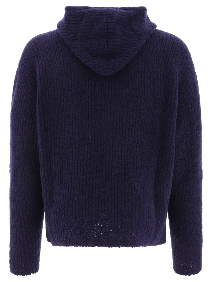 Hooded Sweater Knitwear Blue