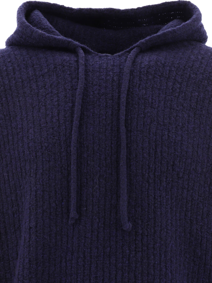 Hooded Sweater Knitwear Blue