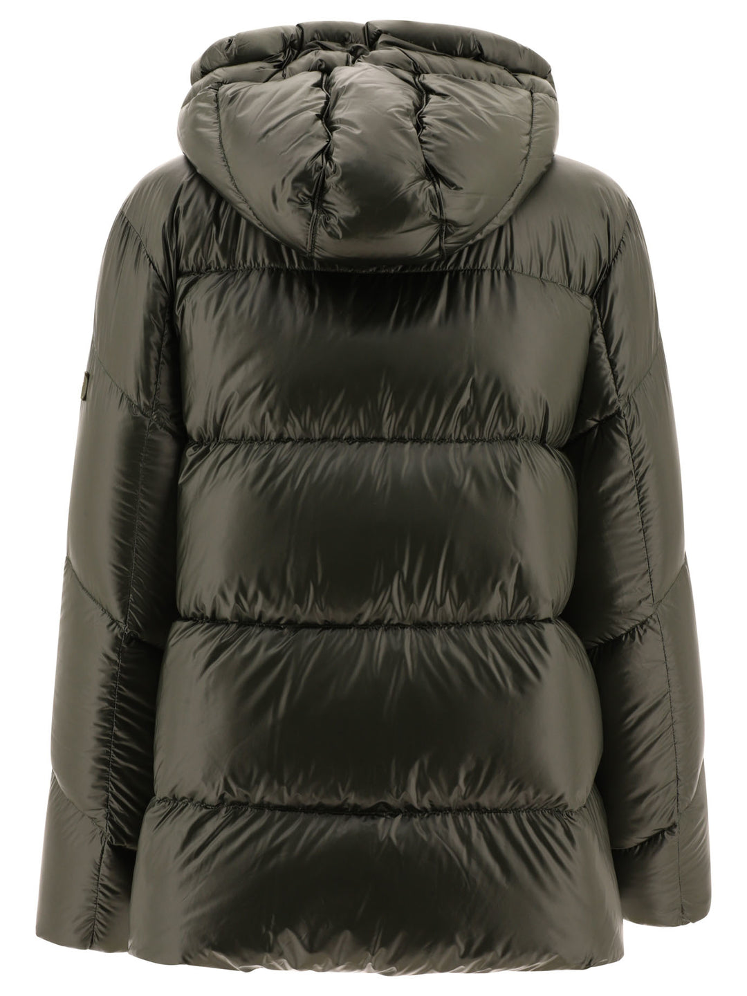 Down Jacket With Contrasting Interior Jackets Green