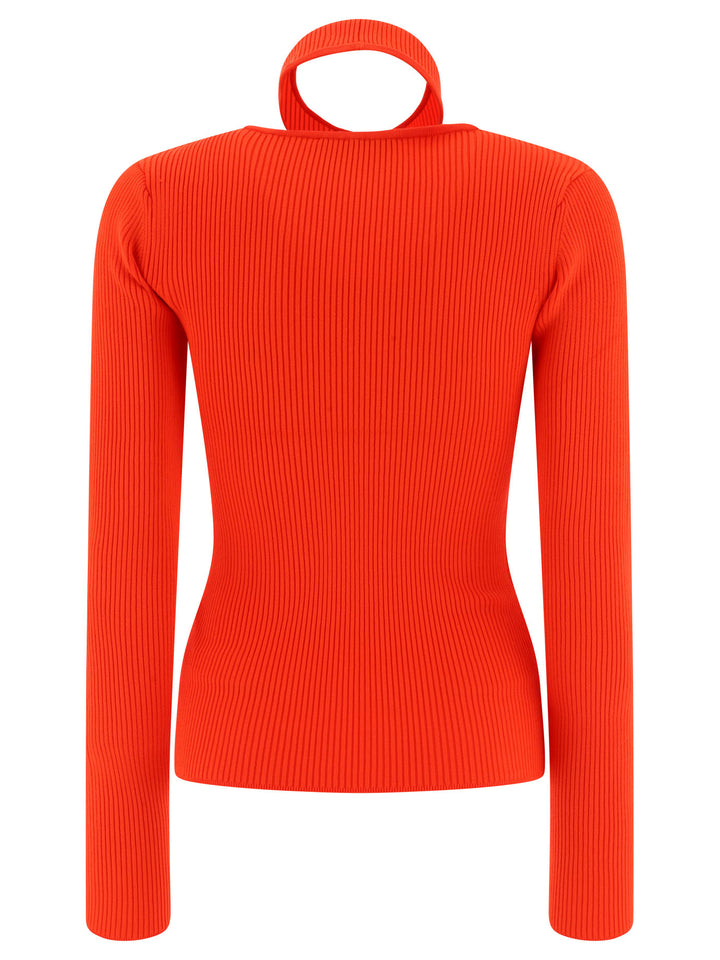 Top With Cut-Out Knitwear Red