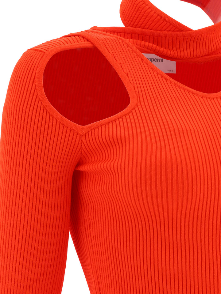 Top With Cut-Out Knitwear Red