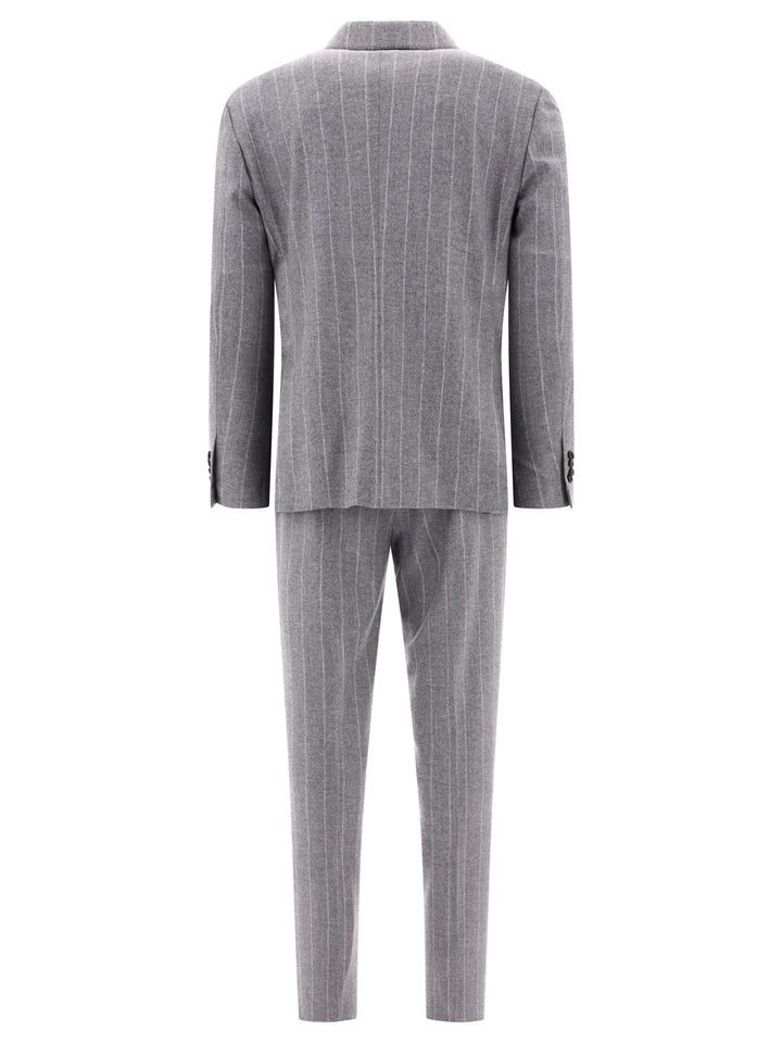 Pinstriped Suit Suits Grey