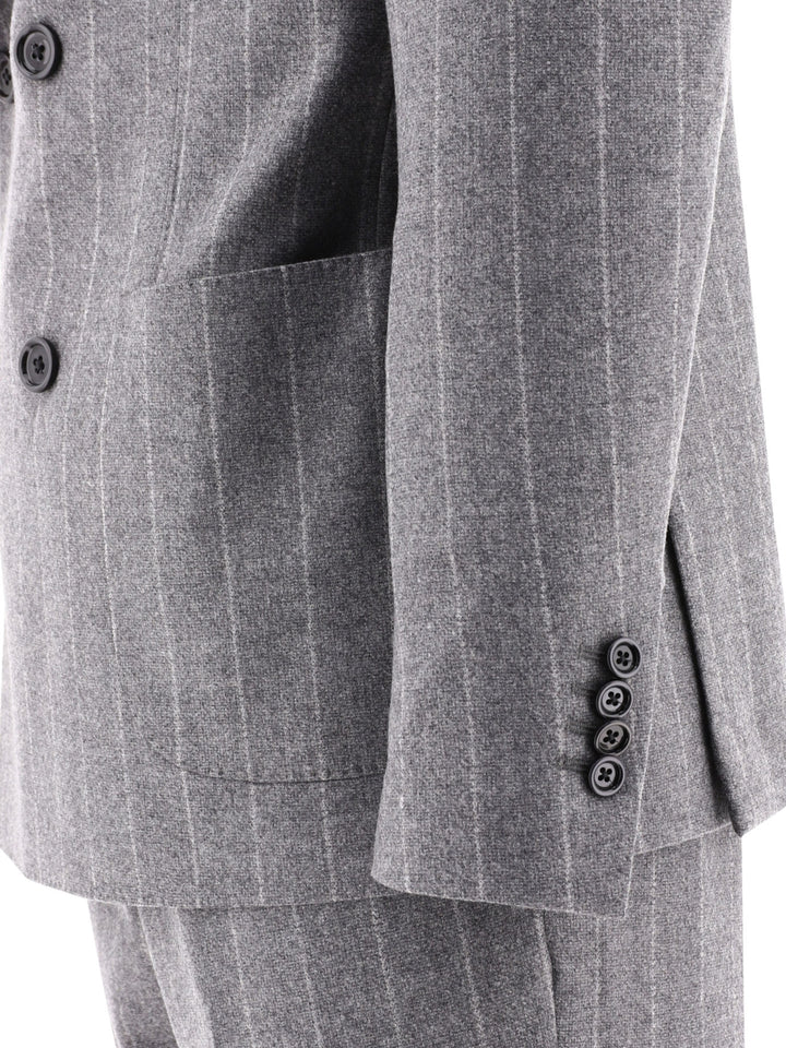 Pinstriped Suit Suits Grey