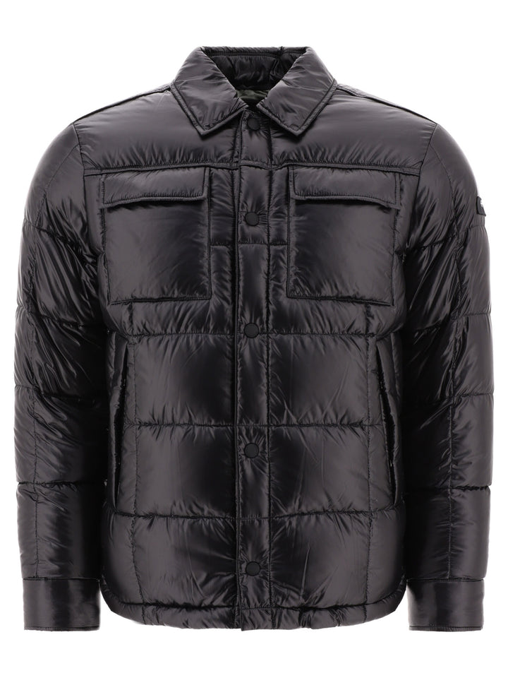 Down Jacket With Patch Pockets Jackets Black