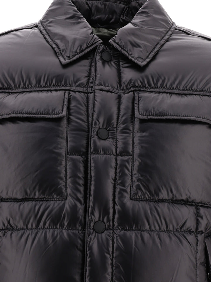 Down Jacket With Patch Pockets Jackets Black