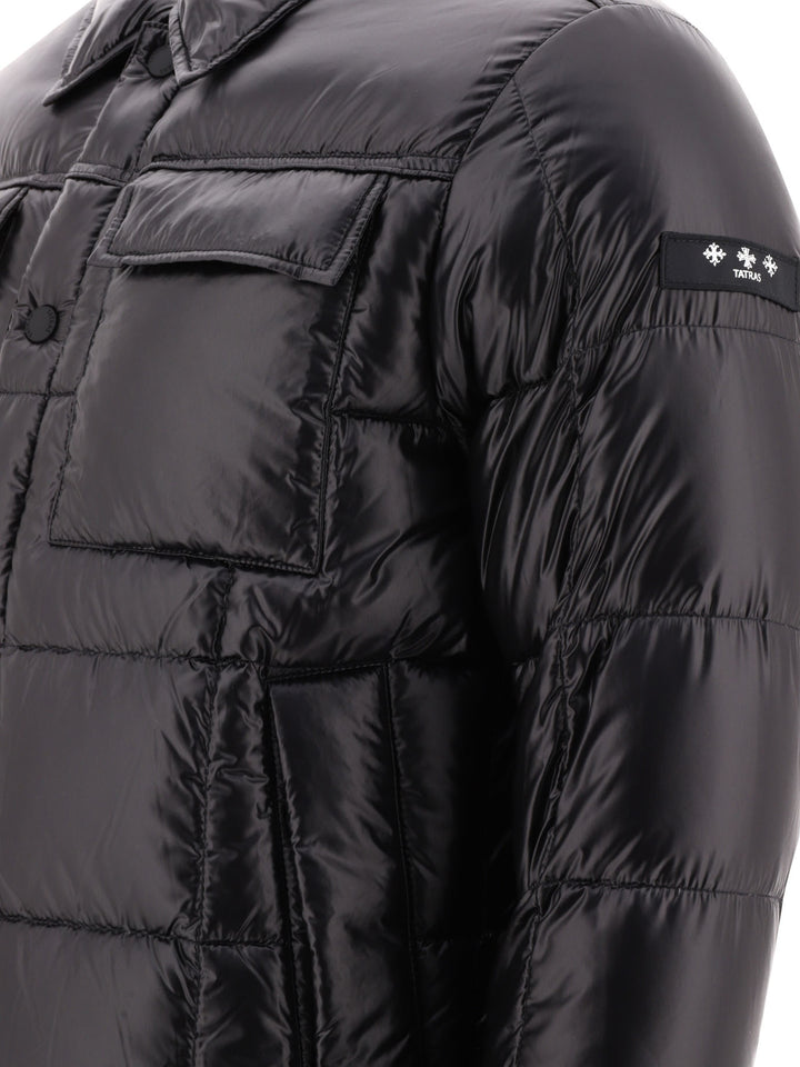 Down Jacket With Patch Pockets Jackets Black