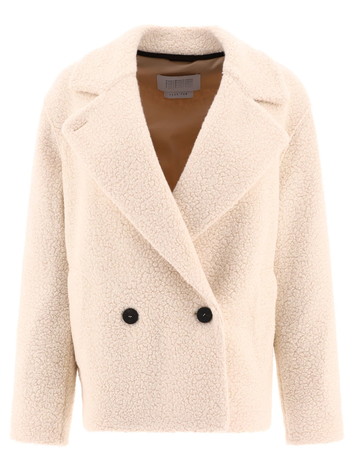 Bouclè Coat Coats Beige