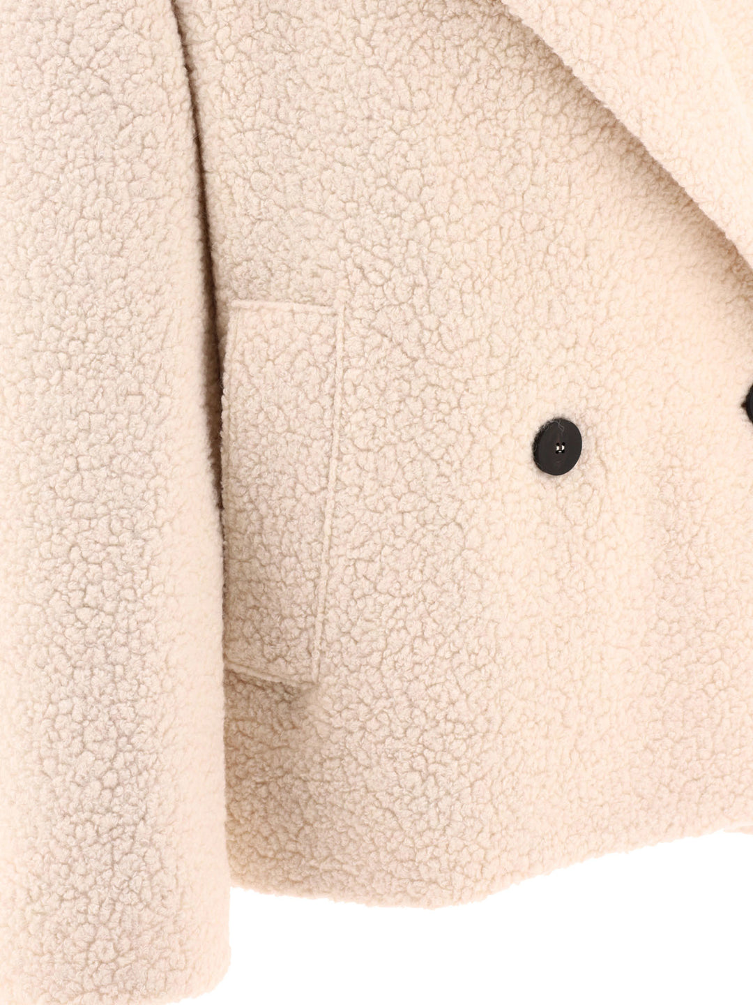 Bouclè Coat Coats Beige