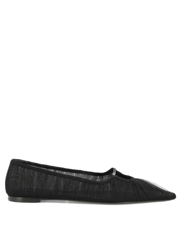 Pointed-Toe Ballet Flats Ballerinas Black