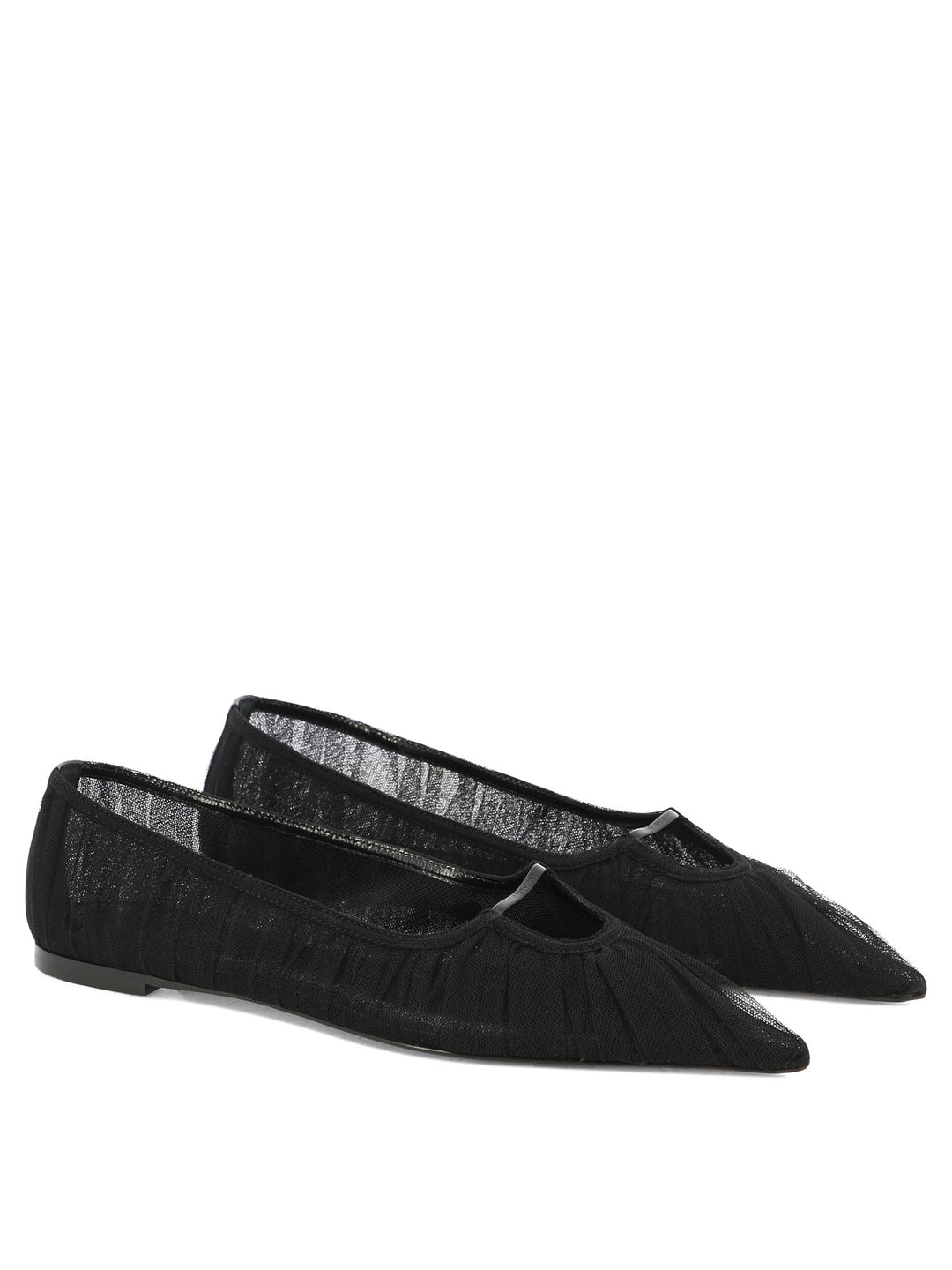 Pointed-Toe Ballet Flats Ballerinas Black