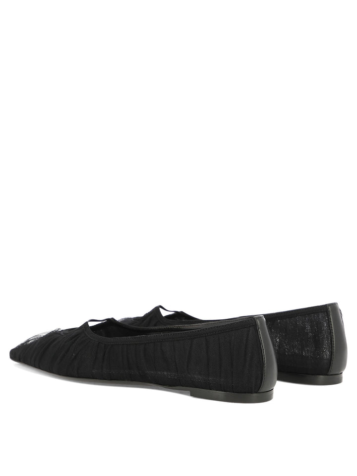 Pointed-Toe Ballet Flats Ballerinas Black