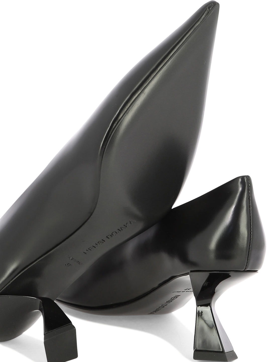 Leather Pumps Heeled Shoes Black