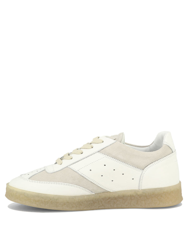 Leather And Suede Sneakers Sneakers & Slip-On White