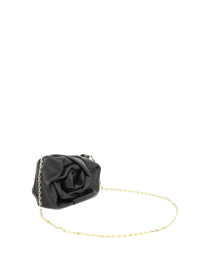 Rose Chain Clutch Clutches Black