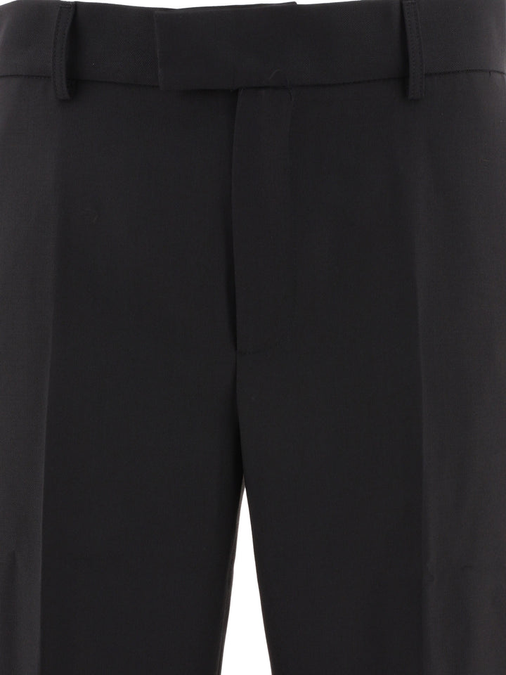 Technical Fabric Pants With Metal Dg Logo Trousers Black