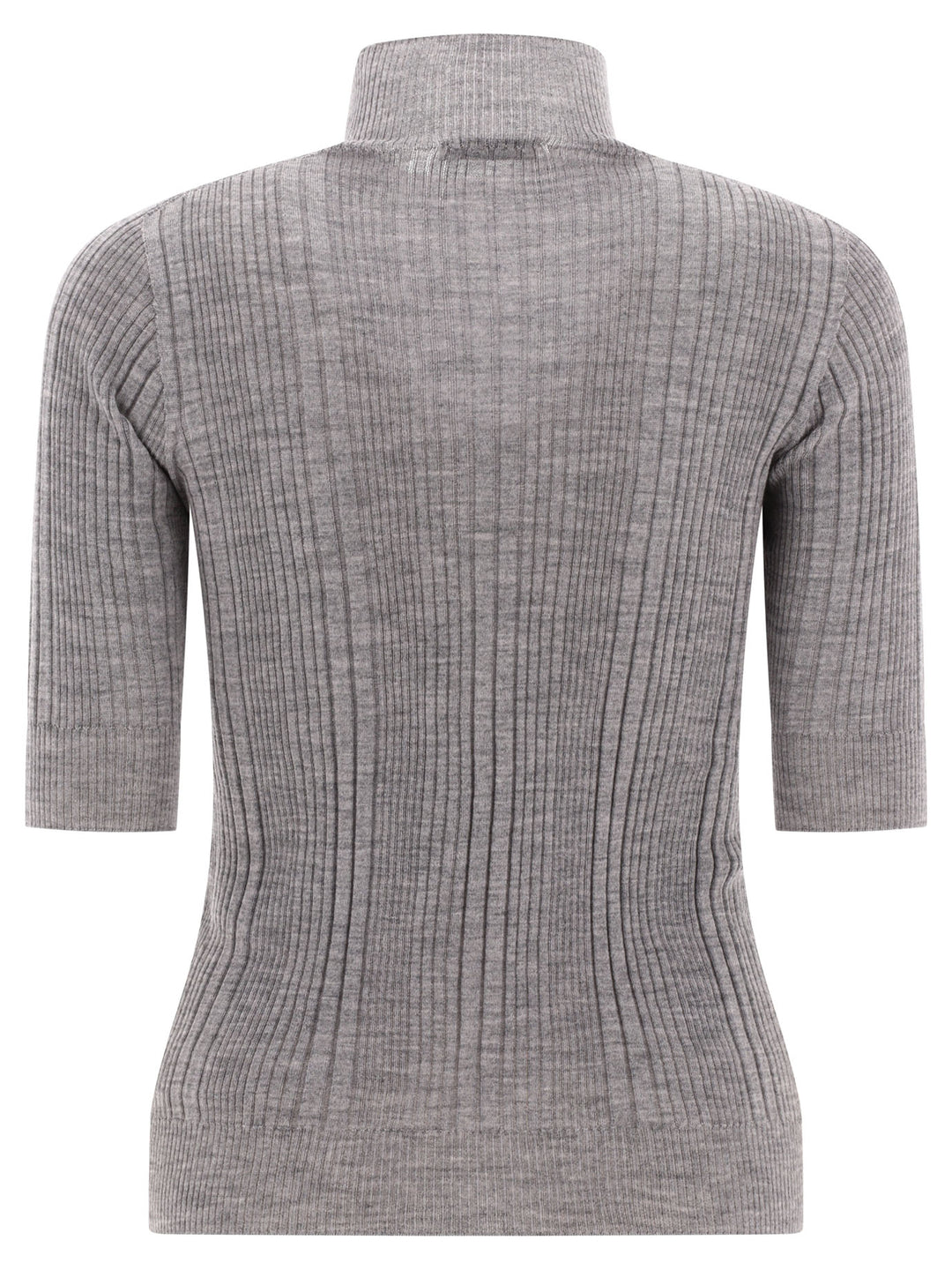 Ribbed Turtleneck Sweater Knitwear Grey