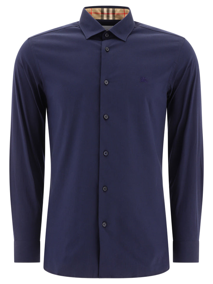 Ekd Stretch Cotton Shirt Shirts Blue