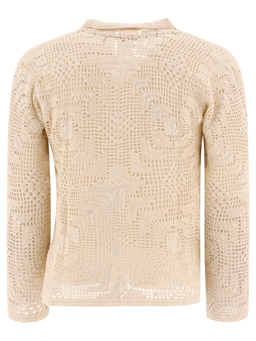 Overdye Crochet Shirts Beige