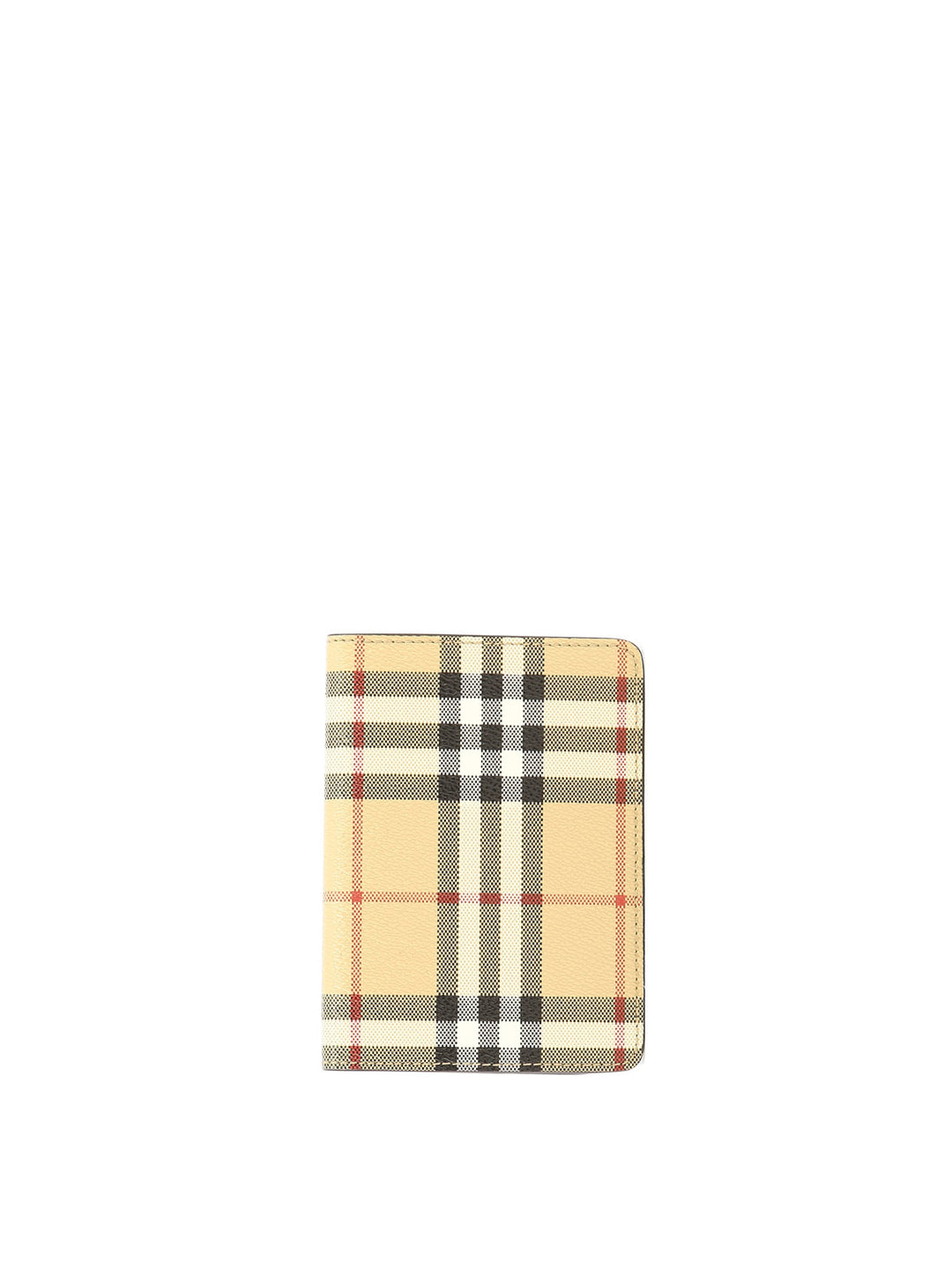 Check Passport Holder Pouch Beige