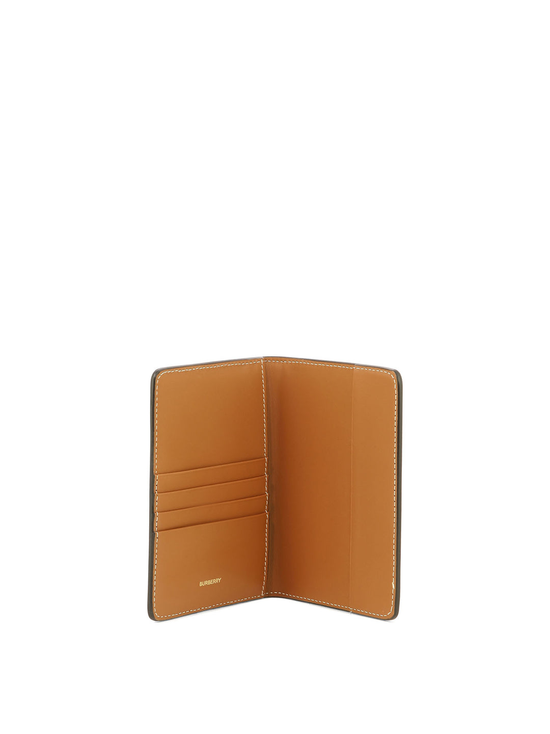 Check Passport Holder Pouch Beige