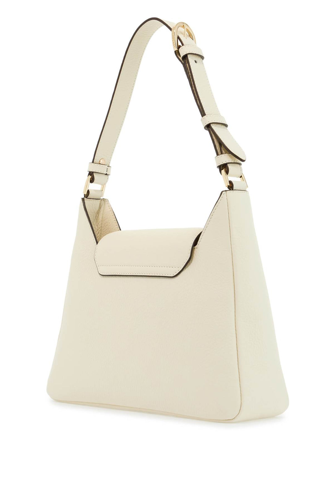 Structured Vanilla Calfskin Crossbody Bag With Clean Lines