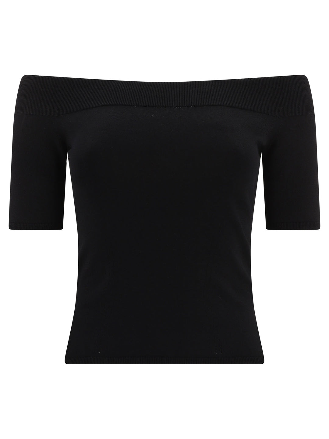 Boat-Neck Top Tops Black