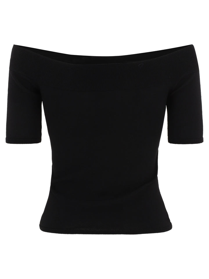 Boat-Neck Top Tops Black