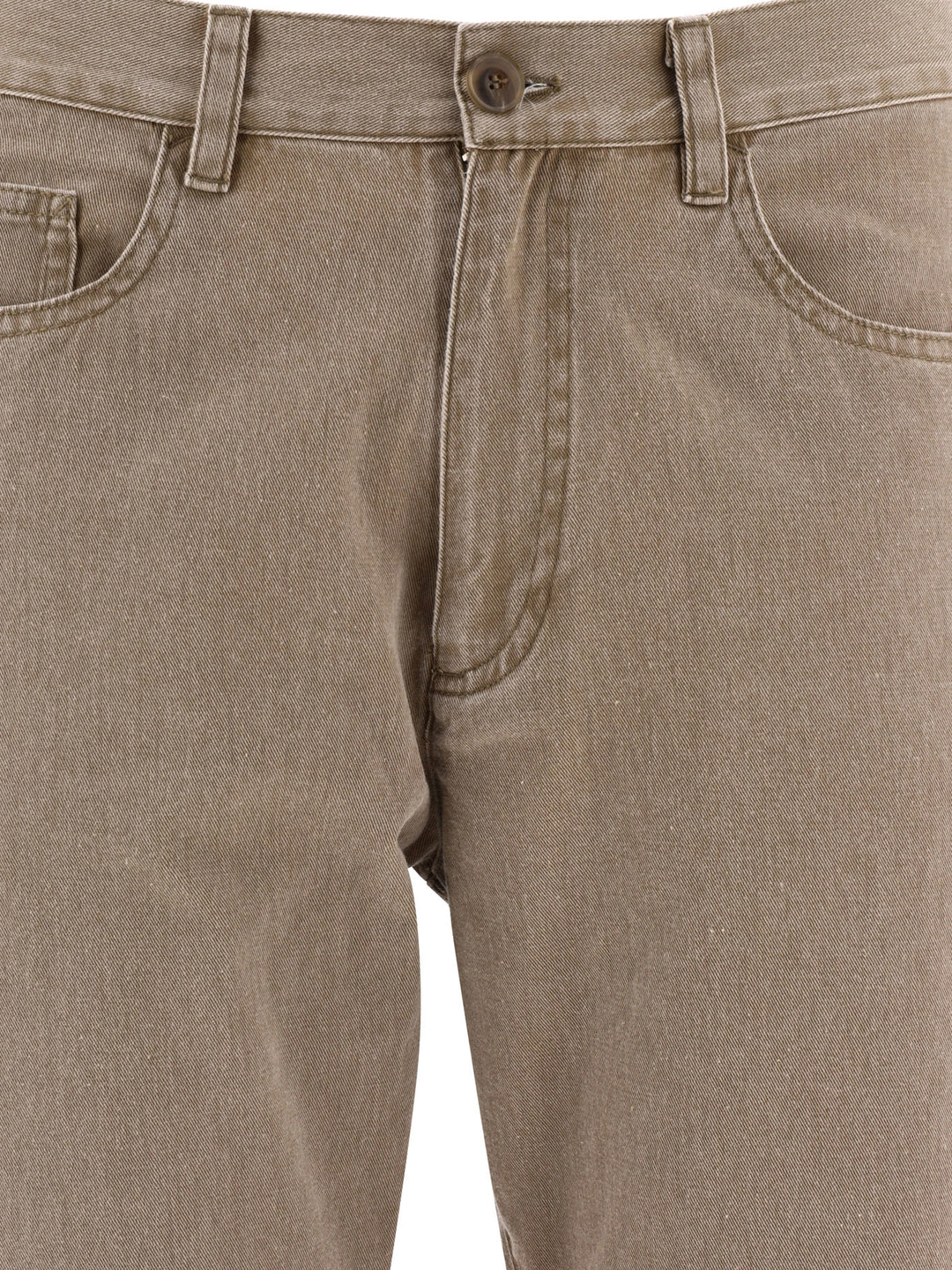 Straight-Leg Jeans Beige