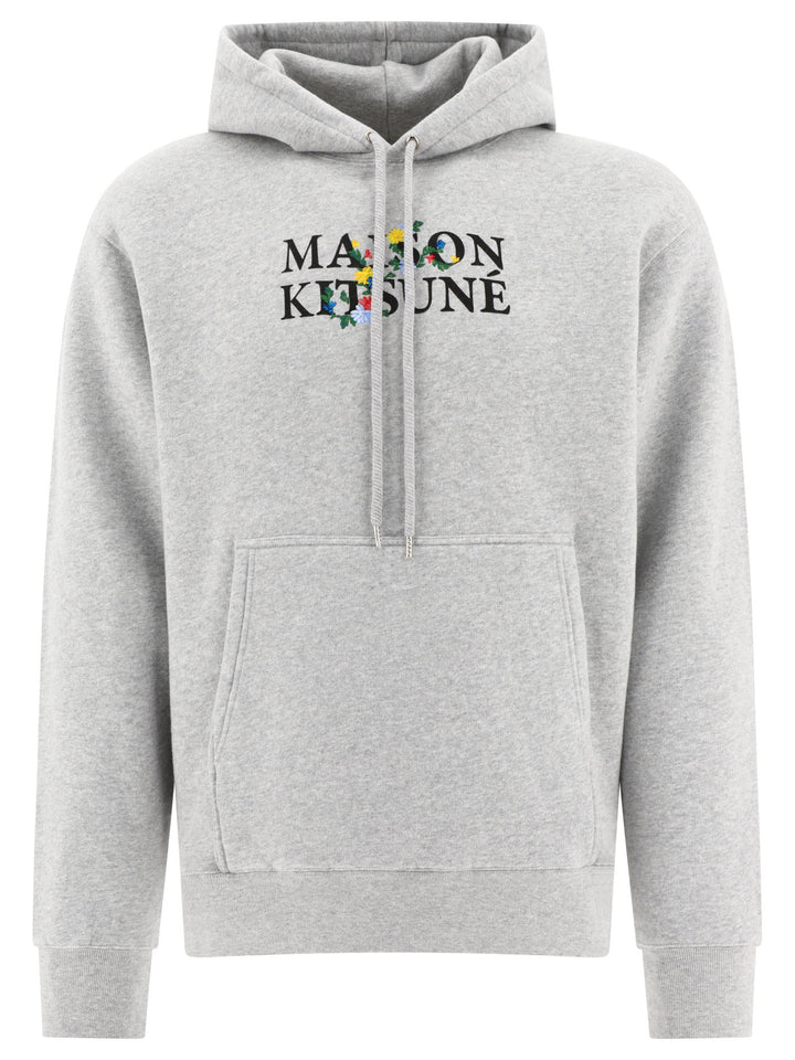 Maison Kitsuné Flowers Sweatshirts Grey