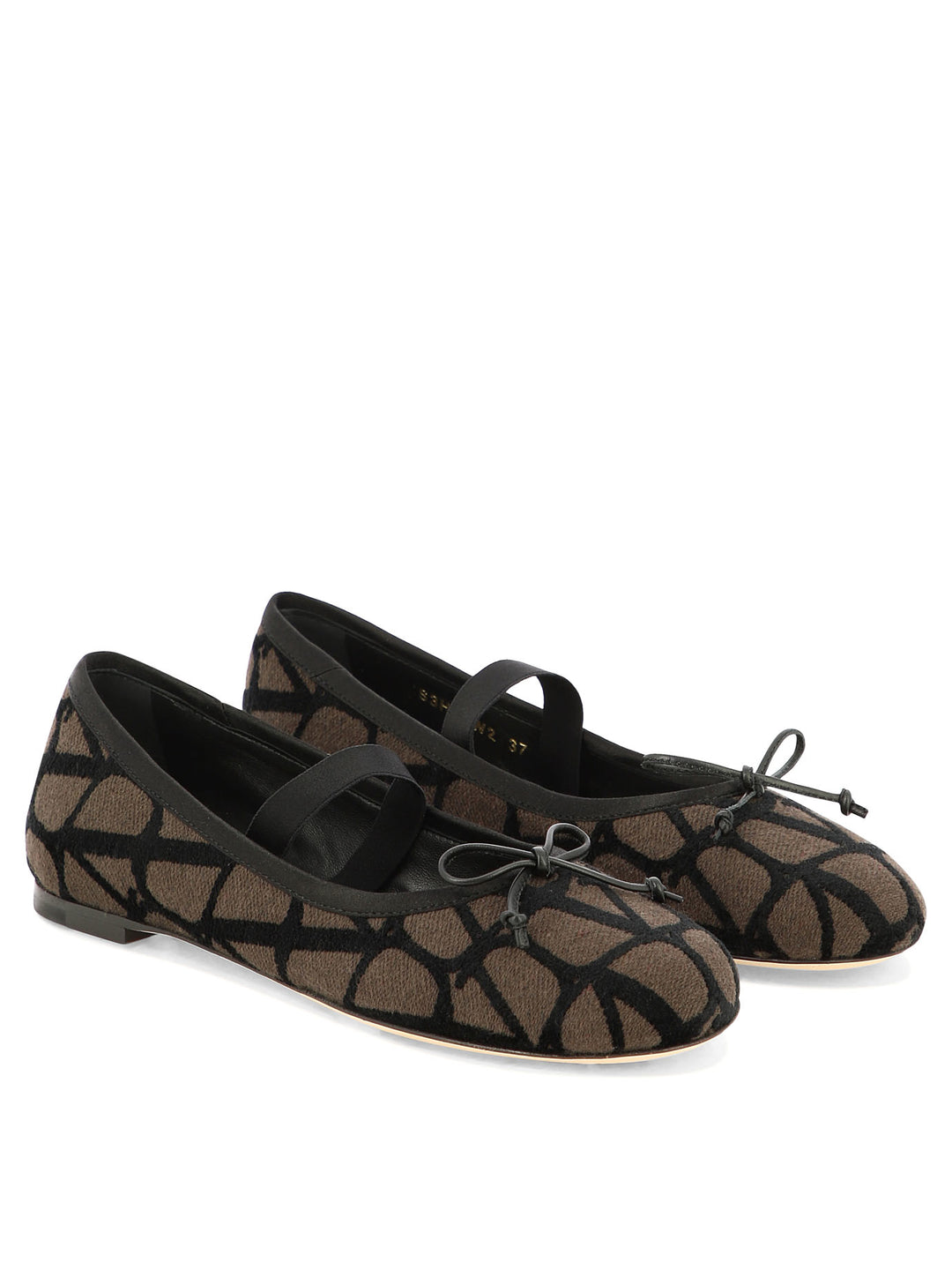 Toile Iconographe" Ballet Flats Ballerinas Brown