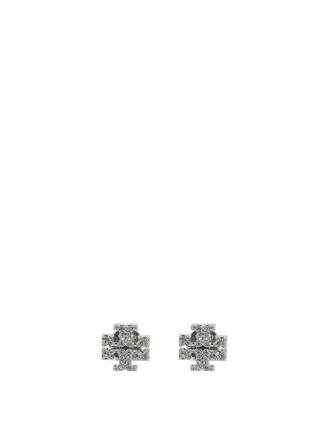 Crystal Logo Earrings Jewels Silver