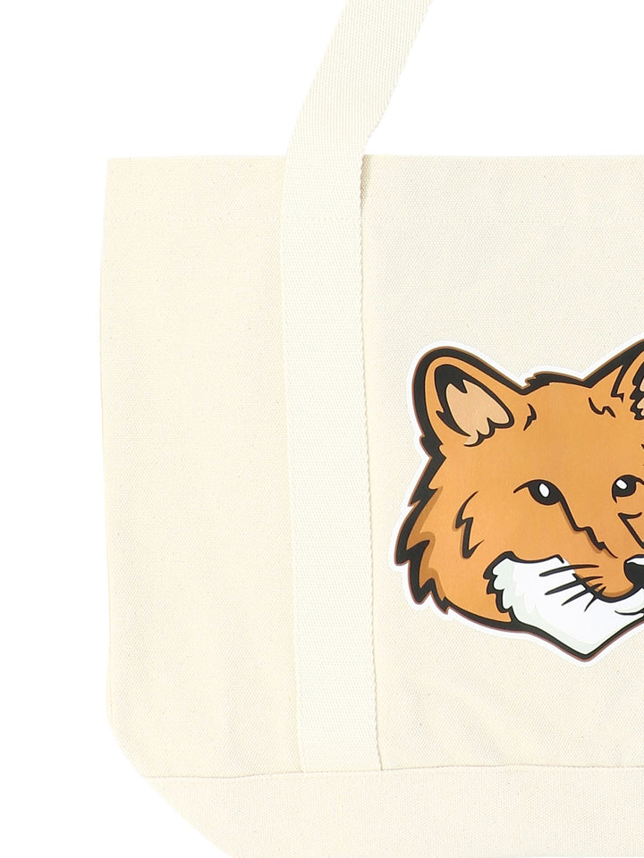 Fox Head Shoulder Bags Beige