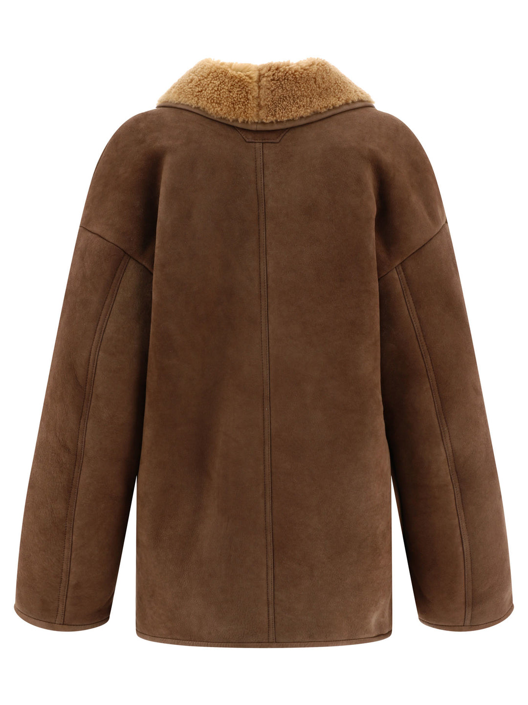 Jacket With Shearling Inserts Jackets Brown