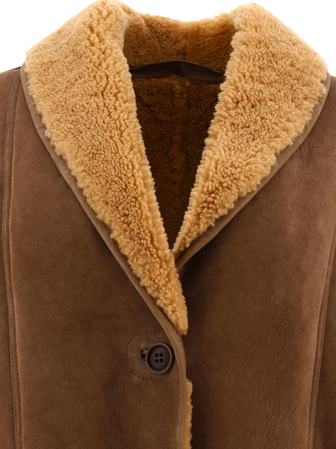 Jacket With Shearling Inserts Jackets Brown