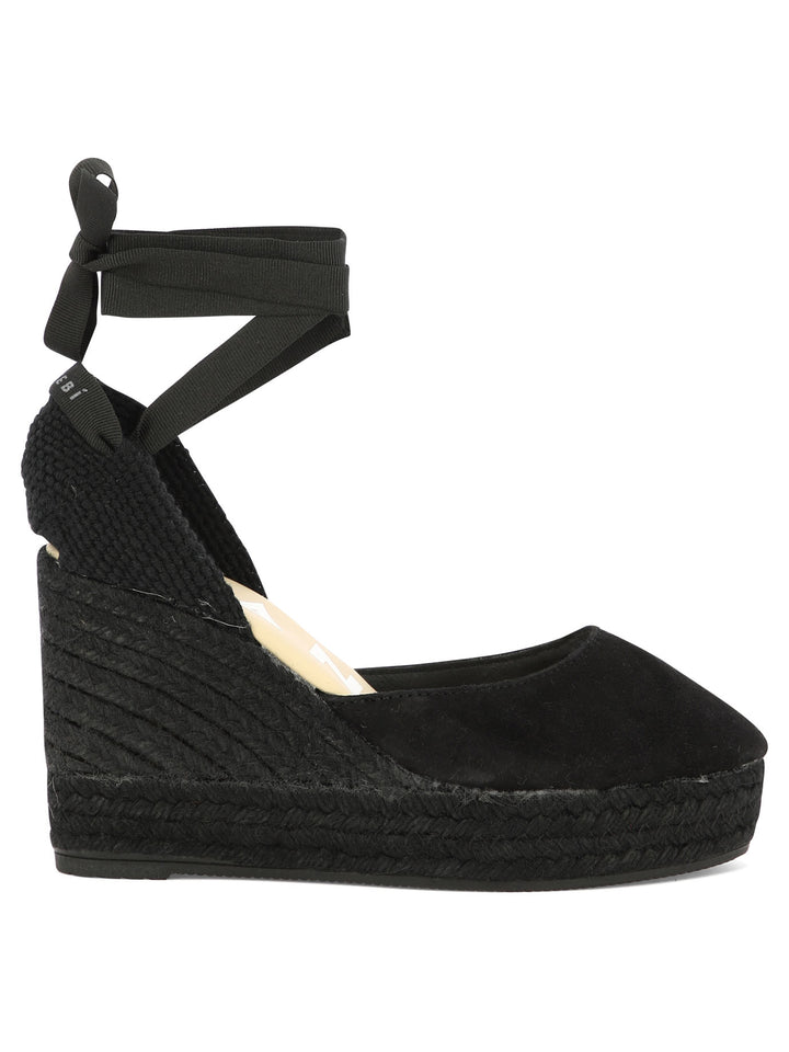 Hamptons Wedge Espadrilles Black