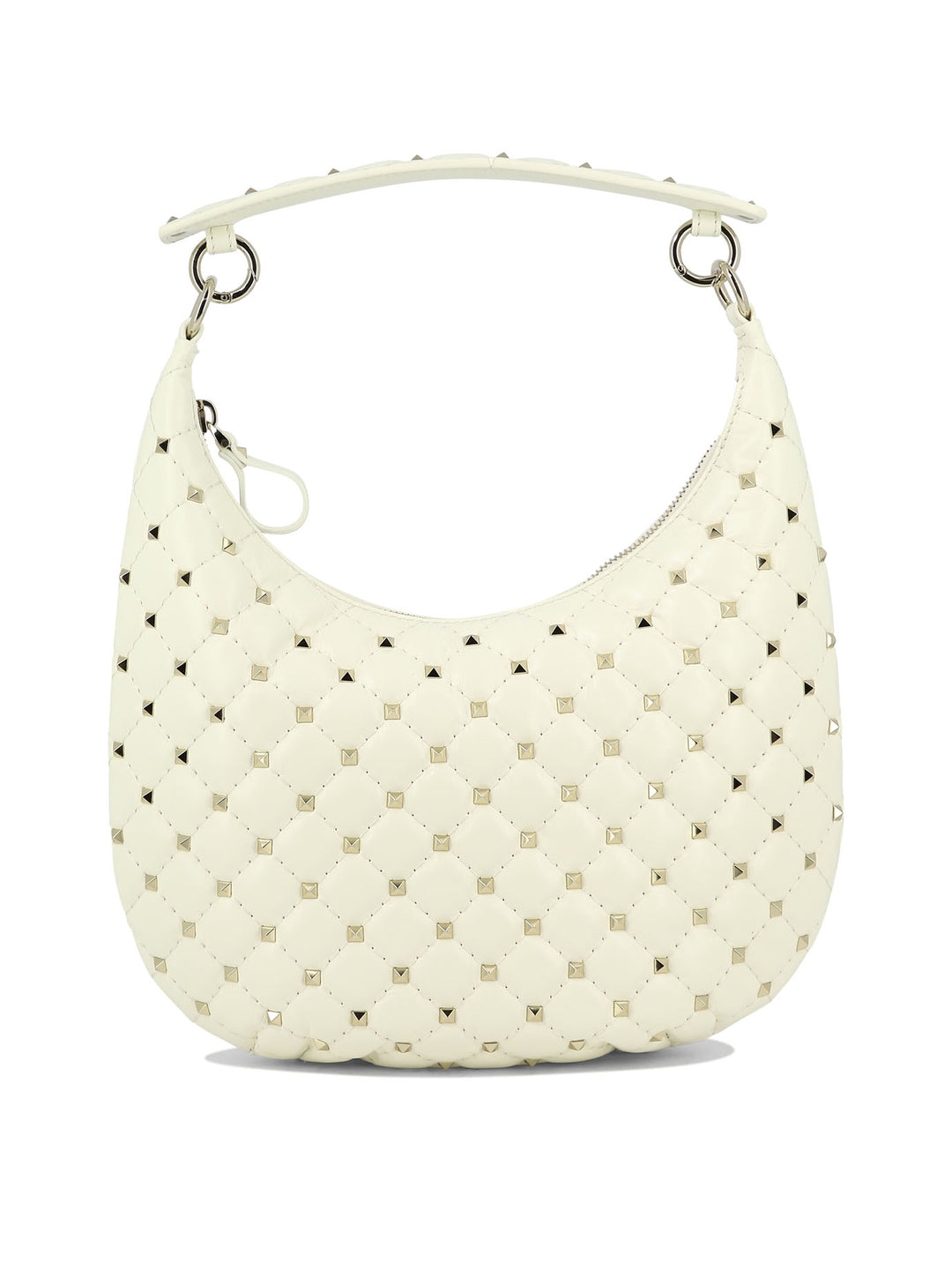 Rockstud Spike Small Shoulder Bags Beige